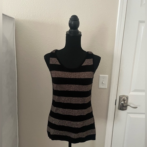 Windridge/Cheryl Nash Black and Gold Tanktop Size Small - Picture 2 of 5